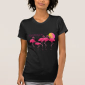 Flamingo-Tango am Sonnenuntergang--T - Shirts u. (Vorderseite)