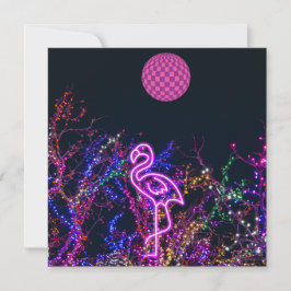 Flamingo tanzt im Party. Einladung