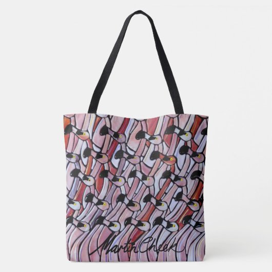 Flamingo-Tasche durch Künstler-Martin-Backe Tasche (Rückseite)