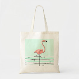 Flamingo-Taschen-Taschengrün Tragetasche