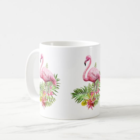 Flamingo Tasse, Flamingo Coffee Tasse, Pink Flamin Kaffeetasse (Vorderseite Links)