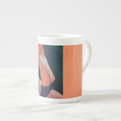 Flamingo-Tasse Porzellantasse (Vorderseite Rechts)