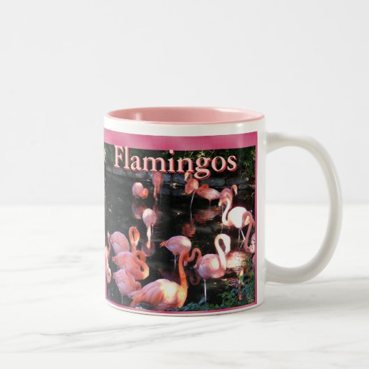 Flamingo-Tasse Zweifarbige Tasse (Rechts)