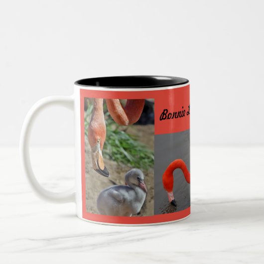 Flamingo-Tasse Zweifarbige Tasse (Links)