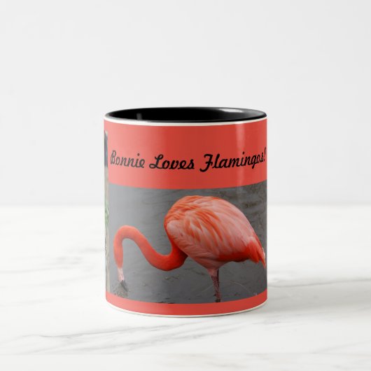 Flamingo-Tasse Zweifarbige Tasse (Mittel)