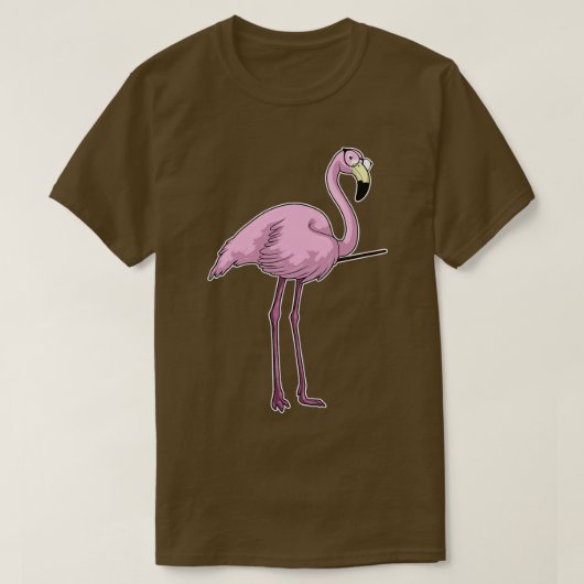 Flamingo Teacher Pointer T-Shirt (Design vorne)