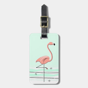 Flamingo-"Text" Gepäckanhängergrün Gepäckanhänger