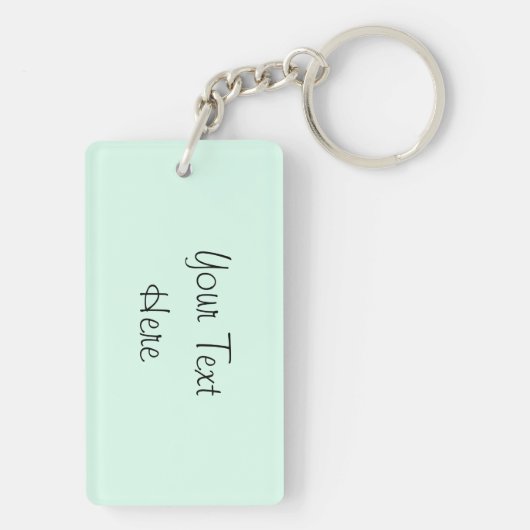 Flamingo Text hinter Schlüsselanhänger grün (Rückseite)