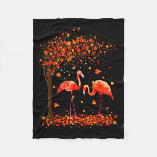 Flamingo Thanksgiving Halloween It's Fall Y'all Au Fleecedecke (Vorderseite)
