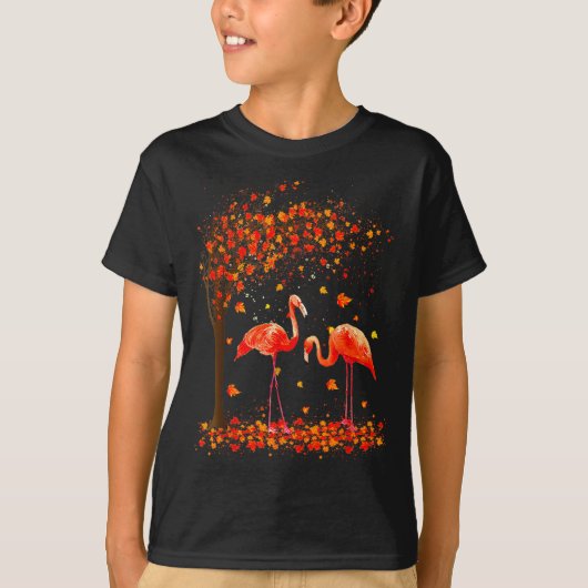 Flamingo Thanksgiving Halloween It's Fall Y'all Au T-Shirt (Vorderseite)