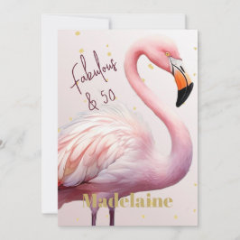 Flamingo Thema Pink Gold Geburtstag Einladung