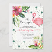 Flamingo Themed Junggeselinnen-Abschied Einladung (Vorderseite)
