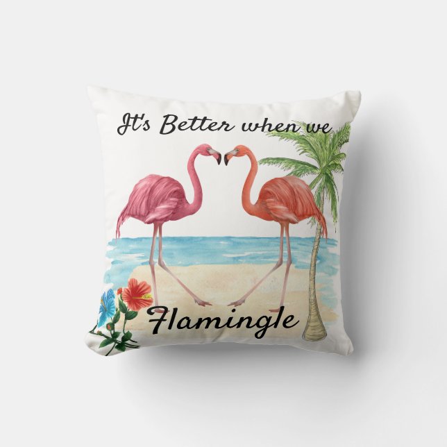 Flamingo Throw Pillow Kissen (Vorderseite)