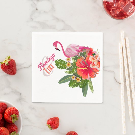 Flamingo & Tiki Cocktail Napkins Serviette (Beispiel)