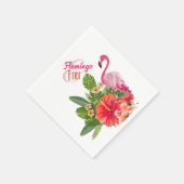 Flamingo & Tiki Cocktail Napkins Serviette (Ecke)