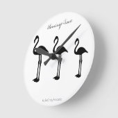 Flamingo Time Minimalistic Wall Clock Runde Wanduhr (Winkel)