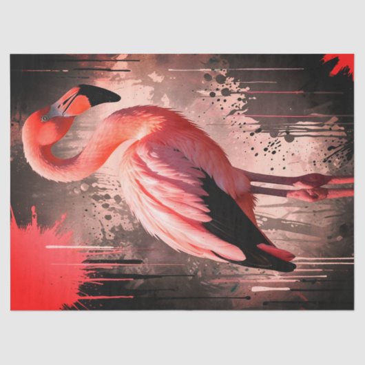 Flamingo Tissue/Decoupage Paper Seidenpapier (Vorderseite)