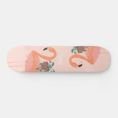 Flamingo Topfpflanzen Kunst Skateboard (Horizontal)