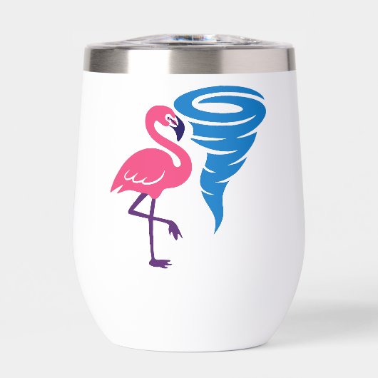 Flamingo Tornado Bold Moderne Graphic Art (Vorderseite)