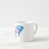Flamingo Tornado Bold Moderne Graphic Art Espressotasse (Vorderseite Rechts)