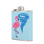 Flamingo Tornado Bold Moderne Graphic Art Flachmann (Links)