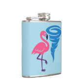 Flamingo Tornado Bold Moderne Graphic Art Flachmann (Rechts)