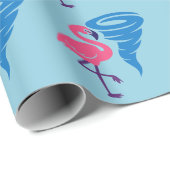 Flamingo Tornado Bold Moderne Graphic Art Geschenkpapier (Rolleneckpunkt)