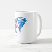 Flamingo Tornado Bold Moderne Graphic Art Kaffeetasse (VorderseiteRechts)
