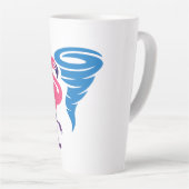 Flamingo Tornado Bold Moderne Graphic Art Milchtasse (Rechte Ecke)