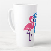 Flamingo Tornado Bold Moderne Graphic Art Milchtasse (Linke Ecke)