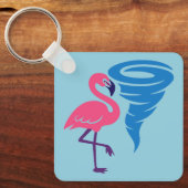 Flamingo Tornado Bold Moderne Graphic Art Schlüsselanhänger (Vorderseite)