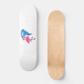Flamingo Tornado Bold Moderne Graphic Art Skateboard (Vorderseite)
