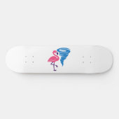 Flamingo Tornado Bold Moderne Graphic Art Skateboard (Horizontal)