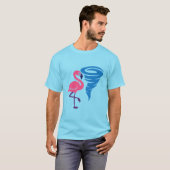 Flamingo Tornado Bold Moderne Graphic Art T-Shirt (Vorne ganz)