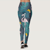 Flamingo, Toucan: tropisches Blattmuster Leggings (Rückseite)