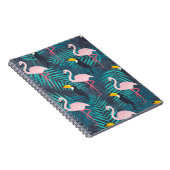 Flamingo, Toucan: tropisches Blattmuster Notizblock (Rechte Seite)