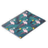 Flamingo, Toucan: tropisches Blattmuster Notizblock (Linke Seite)