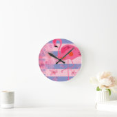 Flamingo Träumerei Runde Wanduhr (Zuhause)