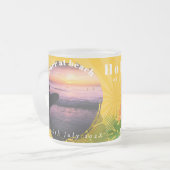 Flamingo Travel Erinnerungen Foto Mustard Tasse (Vorderseite Links)