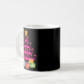 Flamingo Tree Funny Ugly Christmas Kaffeetasse (Vorderseite Links)