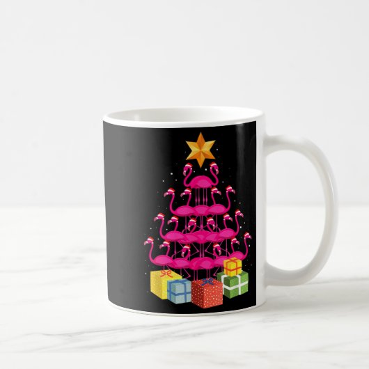 Flamingo Tree Funny Ugly Christmas Kaffeetasse (Rechts)