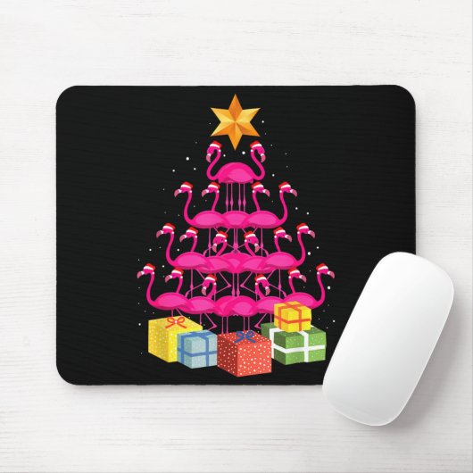 Flamingo Tree Funny Ugly Christmas  Mousepad (Mit Mouse)