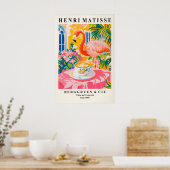 Flamingo trinkt Kaffee Kunst Druck Henri Matisse Poster (Küche)