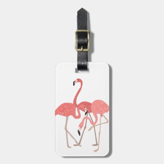Flamingo Trio Gepäckanhänger (Vorderseite vertikal)