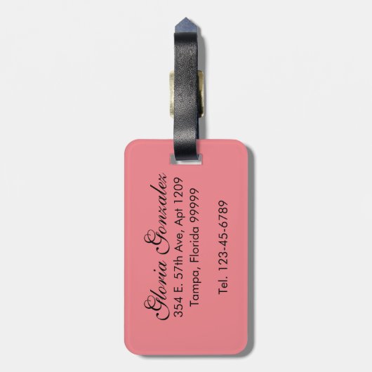 Flamingo Trio Gepäckanhänger (Rückseite vertikal)