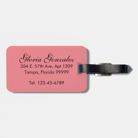 Flamingo Trio Gepäckanhänger (Rückseite horizontal)