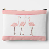 Flamingo Trio Monogram Zipper Pouch Zubehörtasche (Vorderseite)