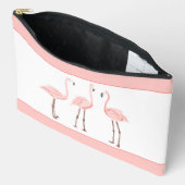 Flamingo Trio Monogram Zipper Pouch Zubehörtasche (Offen)