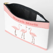 Flamingo Trio Monogram Zipper Pouch Zubehörtasche (Offen)