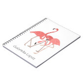 Flamingo Trio Personalisiert Notizblock (Linke Seite)